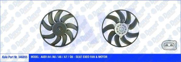 KALE 346855 Fan Motoru Sag A4 08>A5 08>A6 11>Q5 09>Exeo 10> 2.0tdi-3.0tdi